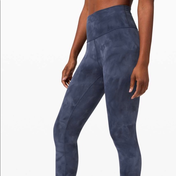 lululemon athletica Pants - Lululemon Wunder train 21” diamond dye naval blue